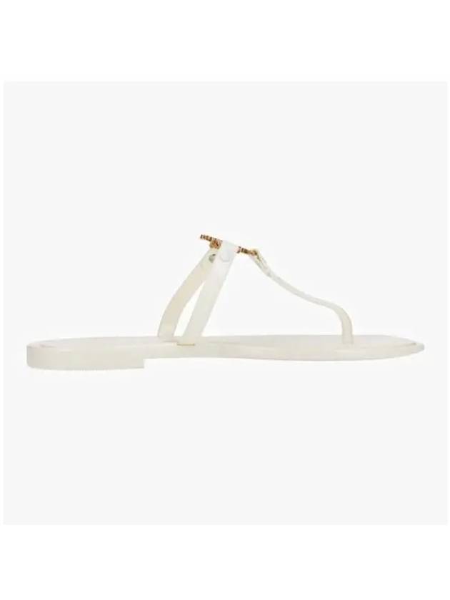 Roxanne Jelly Logo Flip Flops White - TORY BURCH - BALAAN 3