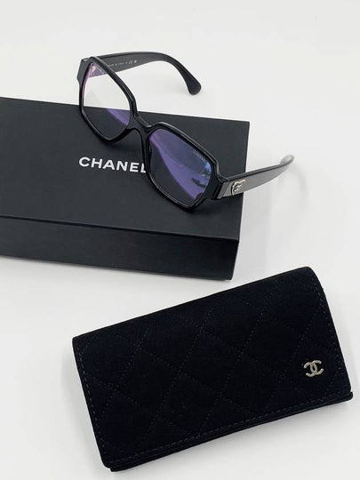 Eyewear CC Logo Heart Square Eyeglasses Black - CHANEL - BALAAN 2