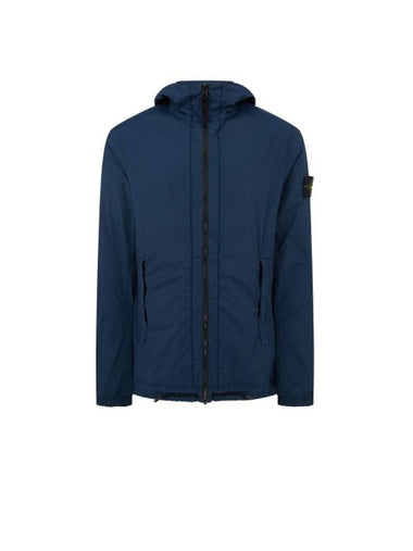 Skin Touch Wappen Patch Hooded Jacket Marine Blue - STONE ISLAND - BALAAN 1