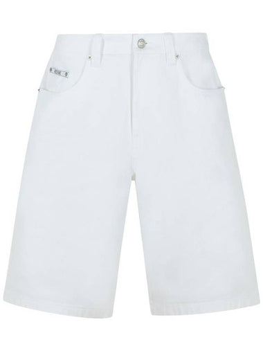 Moschino White Cotton Bermuda Shorts - MOSCHINO - BALAAN 1