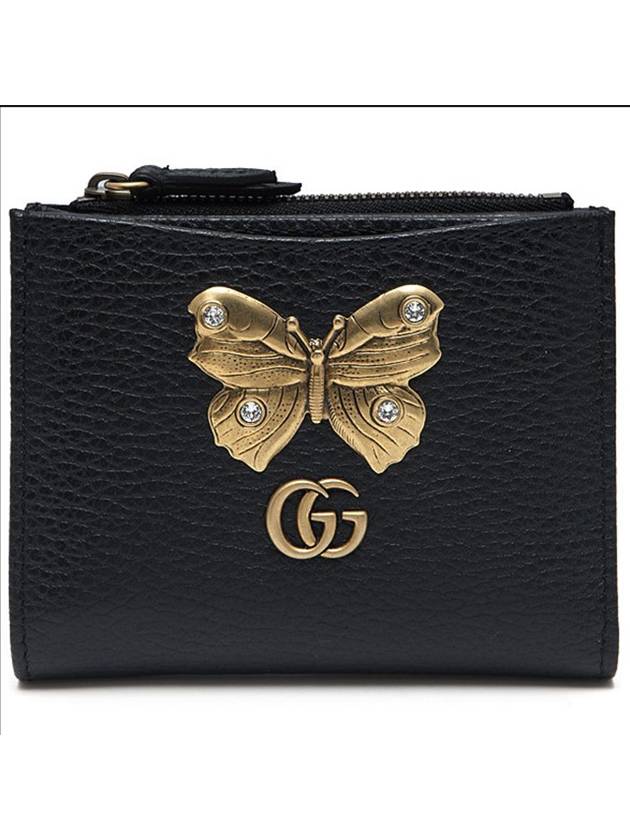 Butterfly Card Wallet Black - GUCCI - BALAAN 1