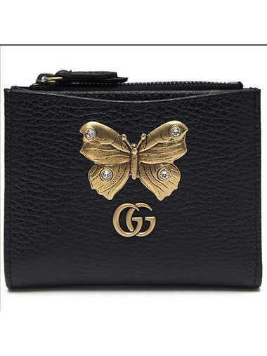 Butterfly Card Wallet Black - GUCCI - BALAAN 1