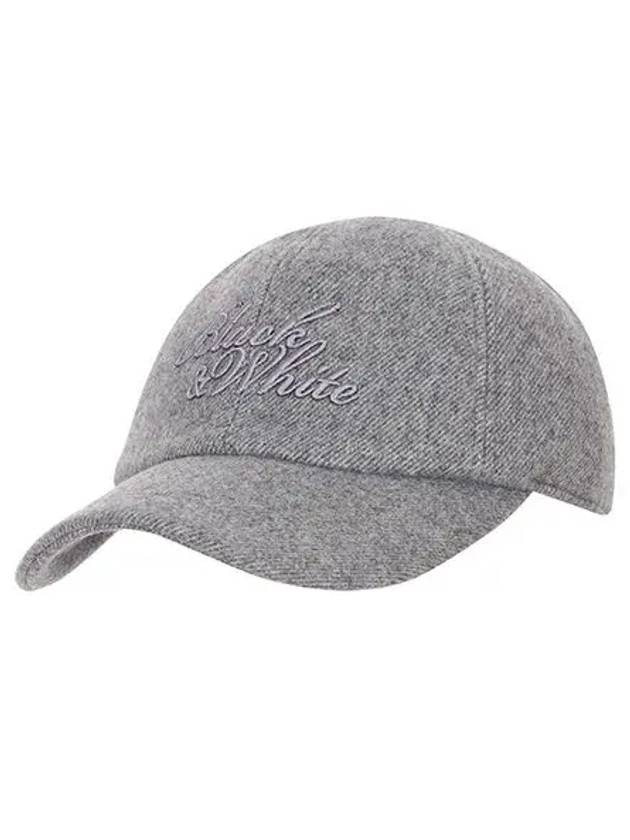 Men s twill tissue logo ball cap 8404GXAC GREY - BLACK&WHITE - BALAAN 2