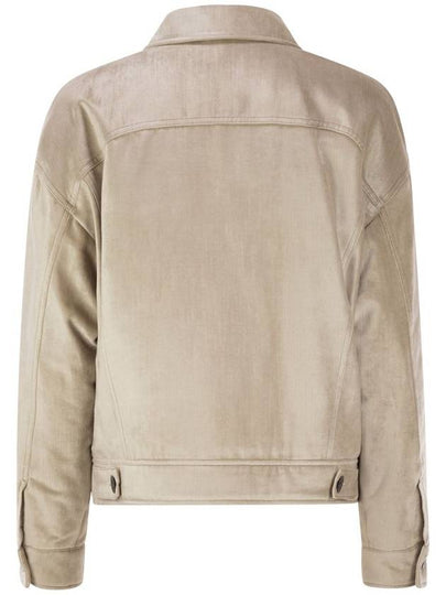 Four-pocket jacket in cotton and viscose velvet Sleek with Thermore® padding and Shiny Tab - BRUNELLO CUCINELLI - BALAAN 2