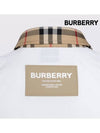 Kids Collar Check Short Sleeve Polo Shirt White - BURBERRY - BALAAN 7