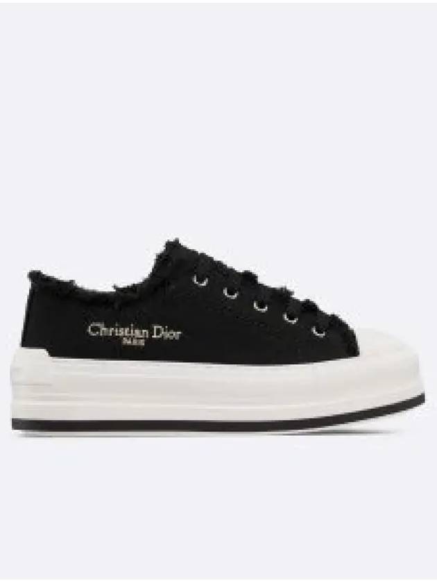 Walk'n Platform Cotton Canvas Low Top Sneakers Black - DIOR - BALAAN 2