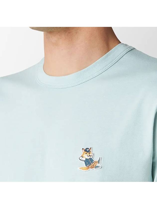 Dressed Fox Patch Classic Short Sleeve T-Shirt Blue Haze - MAISON KITSUNE - BALAAN 4