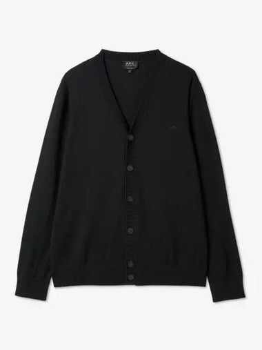 APC Joe Logo Cardigan Black WVAWMH22248LZZ - A.P.C. - BALAAN 1