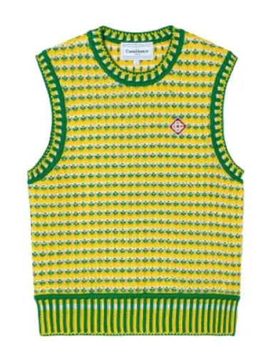 zig zag knit vest green - CASABLANCA - BALAAN 1