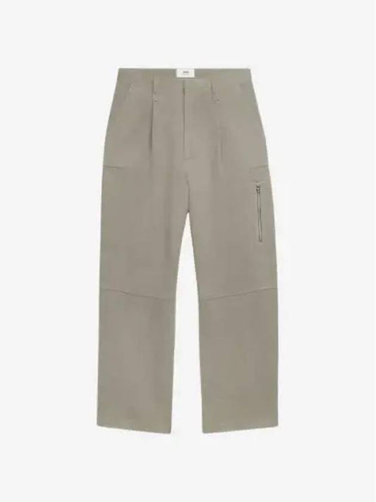 Virgin Wool Wide Pants Dove Grey - AMI - BALAAN 2