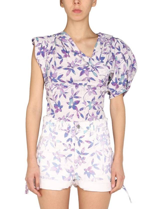 floral crepe blouse purple - ISABEL MARANT - BALAAN 2