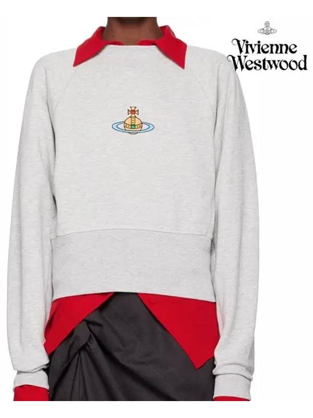 ORB Embroid Logo Sweatshirt Light Grey - VIVIENNE WESTWOOD - BALAAN 6