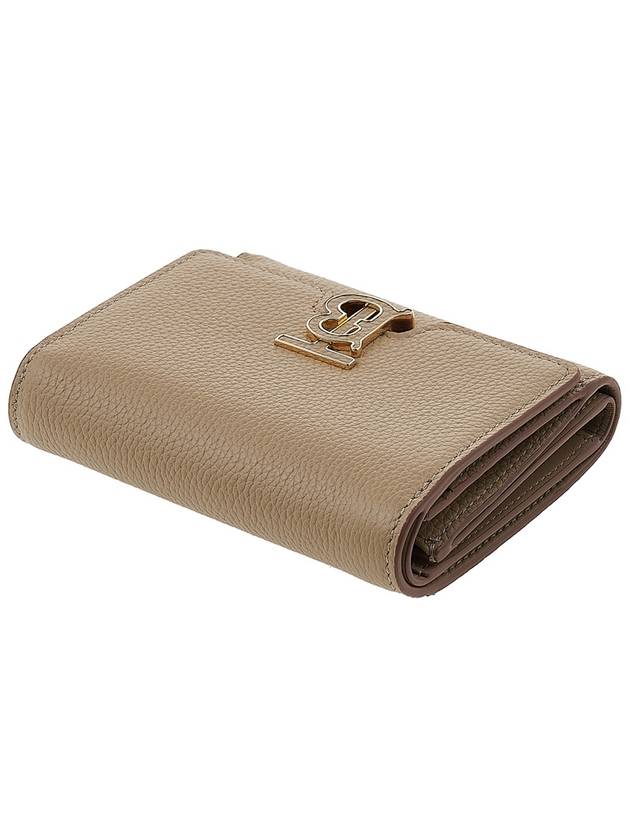 TB Grainy Leather Half Wallet Oat Beige - BURBERRY - BALAAN 5