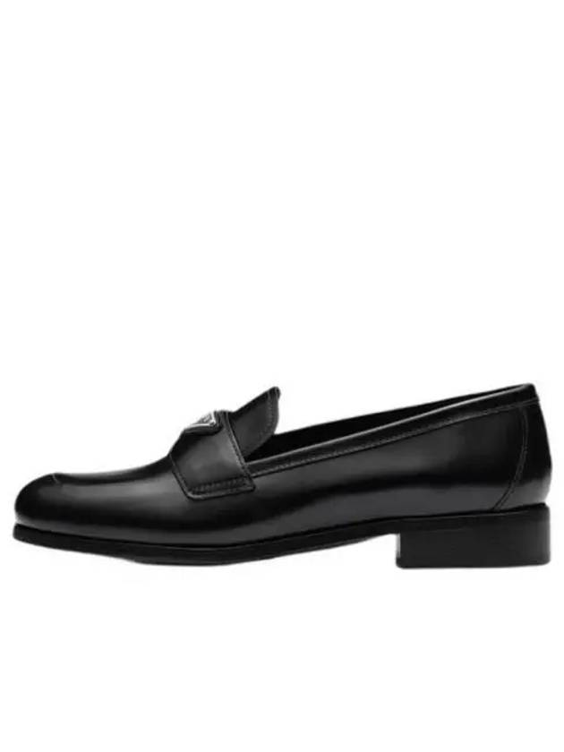 Brushed Leather Loafers Black - PRADA - BALAAN 2