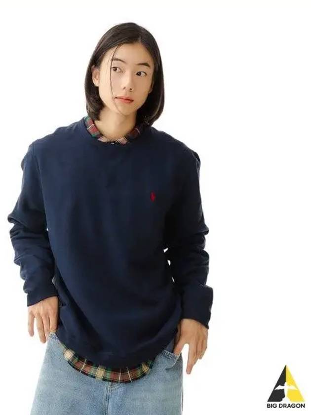 Fleece crewneck sweatshirt navy - POLO RALPH LAUREN - BALAAN 1