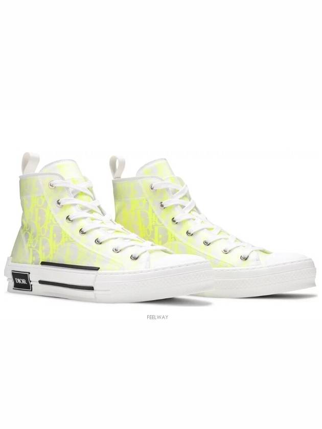 Oblique B23 High Top Sneakers Yellow - DIOR - BALAAN 3