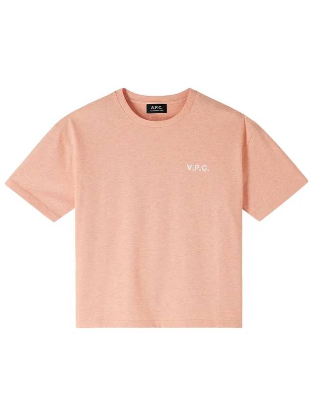 New Ava Logo Short Sleeve T-shirt Peach Rosa - A.P.C. - BALAAN 2