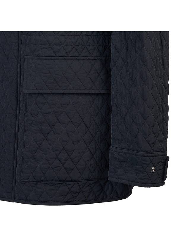 Check Hooded Quilted Jacket Black - BURBERRY - BALAAN 7