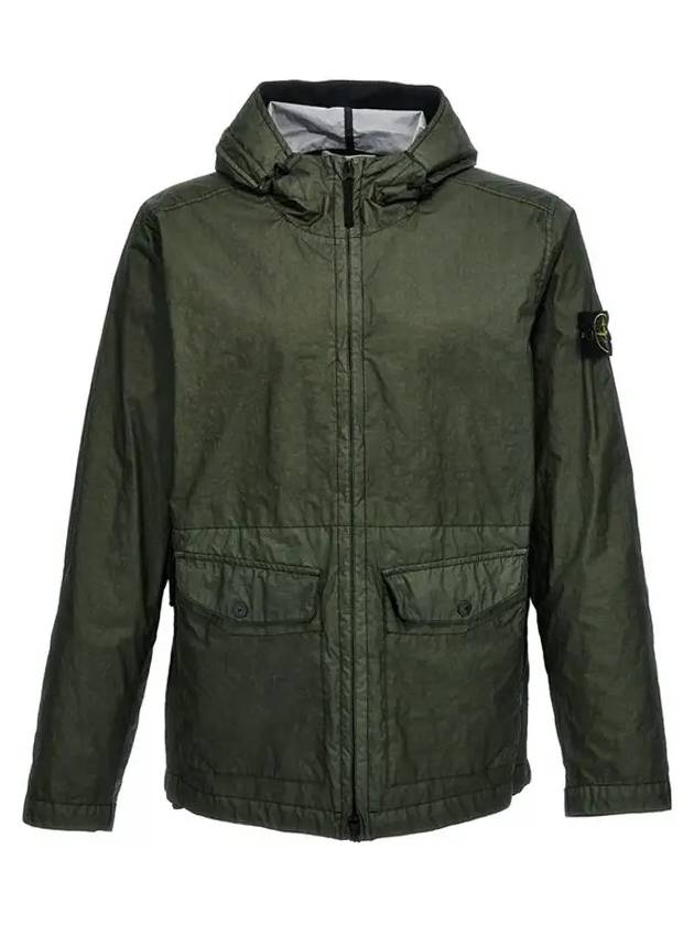 Membrana 3L TC Hooded Jacket Dark Green - STONE ISLAND - BALAAN 2