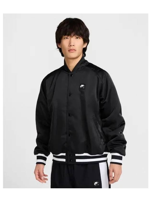 Air Logo Varsity Bomber Jacket Black - NIKE - BALAAN 2