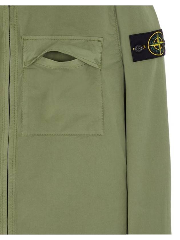 Wappen Patch Double Pocket Cotton Zip-Up Jacket Green - STONE ISLAND - BALAAN 5