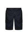 Wappen Cargo Bermuda Shorts Navy - STONE ISLAND - BALAAN 2