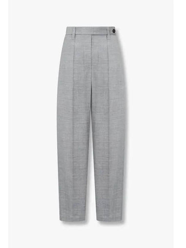 Women s Rounded Easy Wool Pants Melange Gray - BRUNELLO CUCINELLI - BALAAN 1