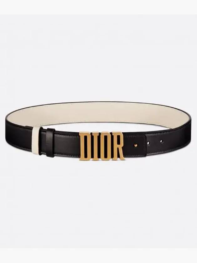 D Fence 30MM Smooth Calfskin Reversible Belt Black - DIOR - BALAAN 2