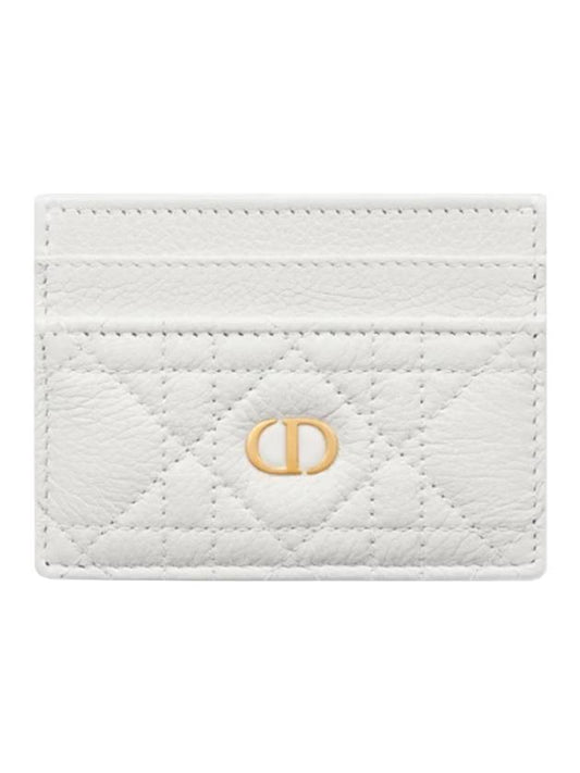 Caro 5 Slot Supple Cannage Calfskin Card Wallet Latte - DIOR - BALAAN 1