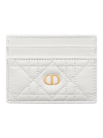 Caro 5 Slot Supple Cannage Calfskin Card Wallet Latte - DIOR - BALAAN 1