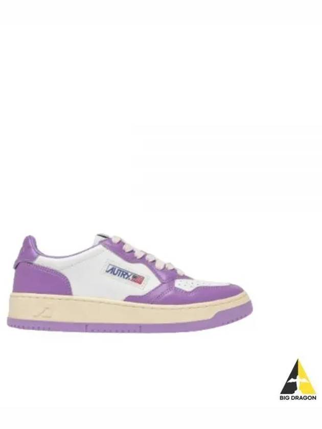 Medalist Leather Low Top Sneakers White Purple - AUTRY - BALAAN 2
