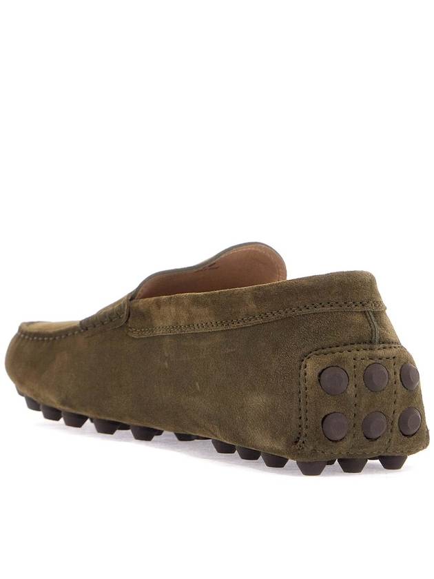 olive green suede loafers with rubber sole - TOD'S - BALAAN 3