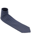 Ferragamo Men's Wave Print Silk Tie 35 0937 F BLU SCURO 0768208 - SALVATORE FERRAGAMO - BALAAN 2