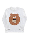 Stella McCartney long sleeve tshirt TT8P50 Z0434 101 Teddy logo kids long sleeve tshirt - STELLA MCCARTNEY - BALAAN 2