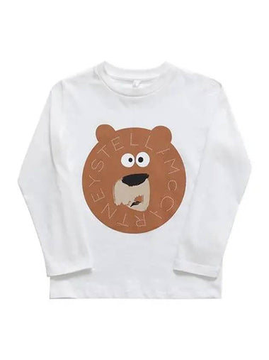 Stella McCartney long sleeve tshirt TT8P50 Z0434 101 Teddy logo kids long sleeve tshirt - STELLA MCCARTNEY - BALAAN 1