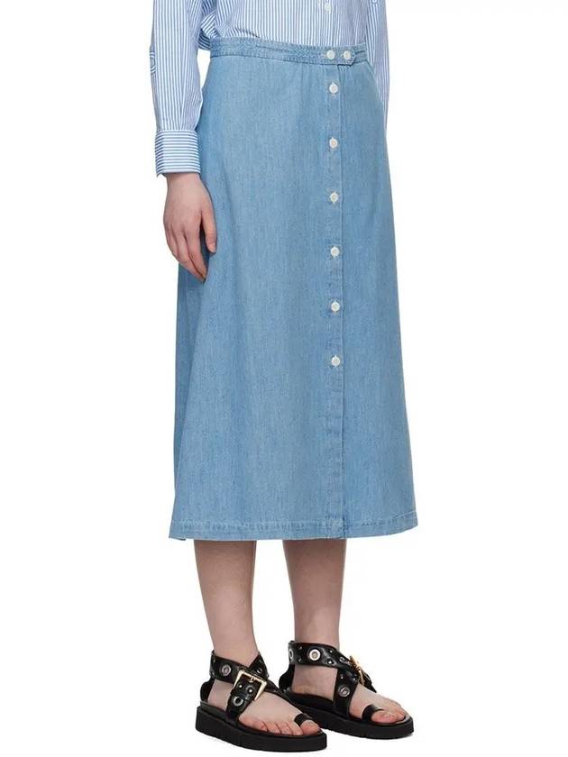 High Rise Denim A-line Skirt Blue - A.P.C. - BALAAN 3