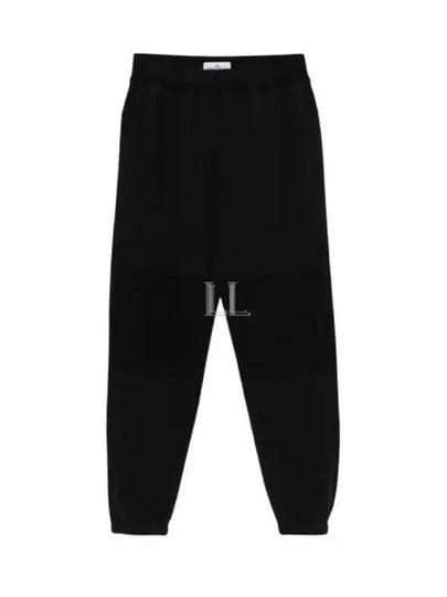 Logo Patch Cotton Track Pants Black - STONE ISLAND - BALAAN 2