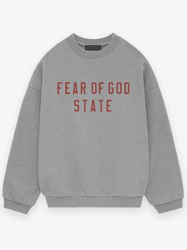 Fleece Crew Neck Dark Heather 192BT246261F - FEAR OF GOD ESSENTIALS - BALAAN 1