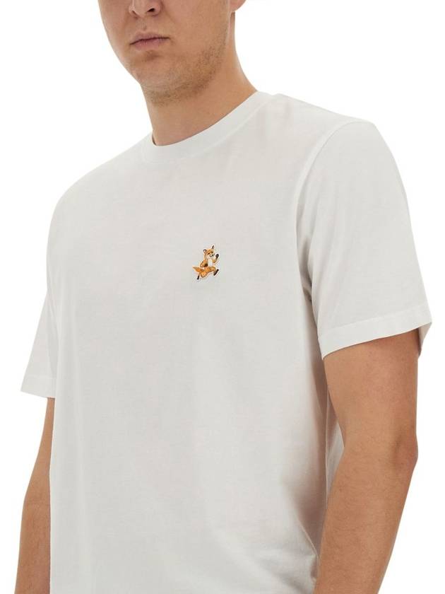 Speedy Fox Patch Comfort Short Sleeve T-Shirt White - MAISON KITSUNE - BALAAN 7