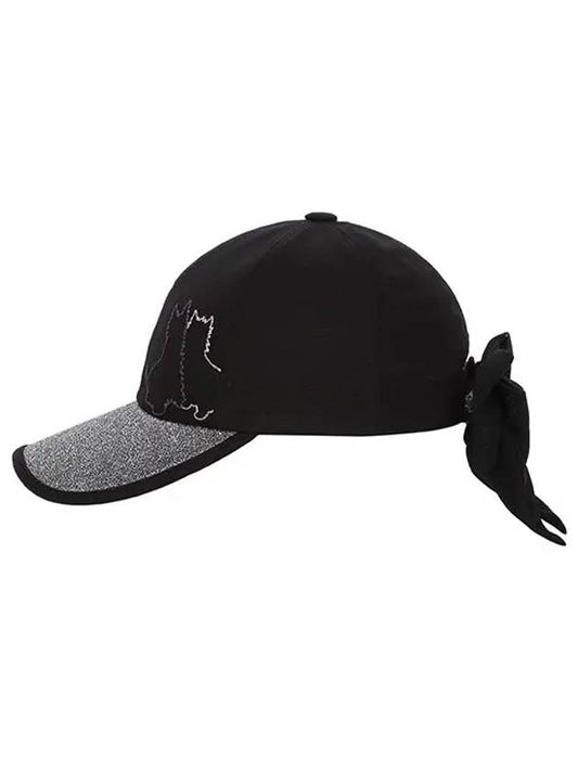 Terrier Embroidery Ribbon Ball Cap 8413LZSPBLACK - BLACK&WHITE - BALAAN 2