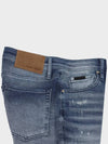 Slim fit damage blue washed jeans JN143 - IKALOOOK - BALAAN 5