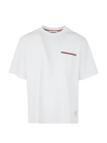 Pocket short sleeve t shirtMJS183A 073231000 - THOM BROWNE - BALAAN 1