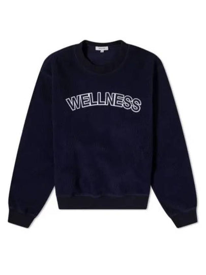 Sherpa Fleece Crew Neck Sweatshirt Navy - SPORTY & RICH - BALAAN 2