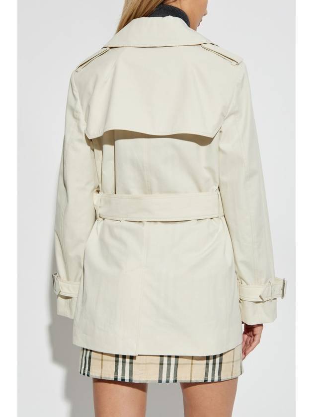 Burberry Short Trench Coat, Women's, Cream - BURBERRY - BALAAN 4