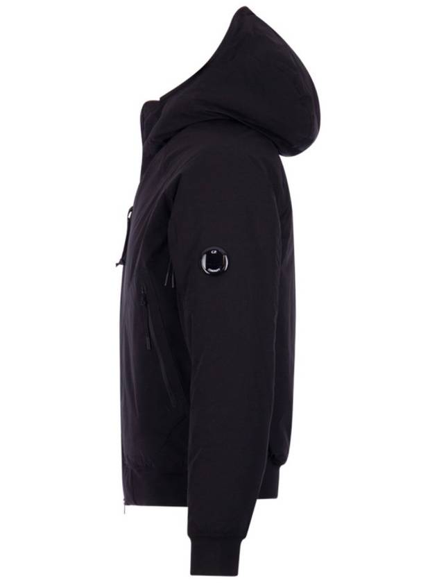 Lens Protech Hooded Jacket Black - CP COMPANY - BALAAN.