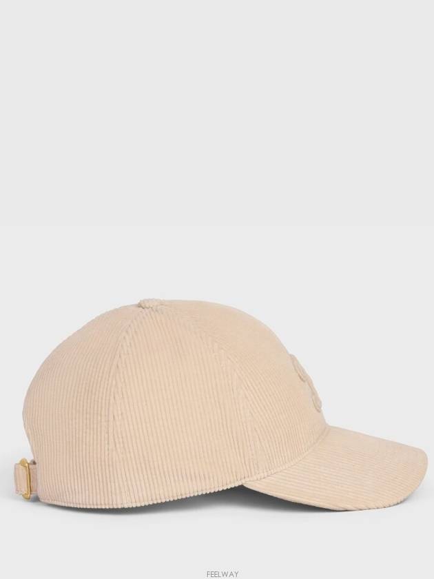 Triomphe Baseball Cap Corduroy - CELINE - BALAAN 3