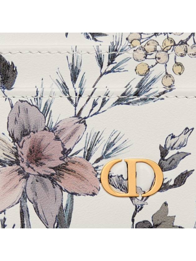 Caro Freesia Flower Print Card Wallet White - DIOR - BALAAN 6