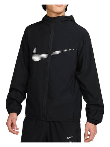 Form Dri Fit Hooded Jacket Black - NIKE - BALAAN 1