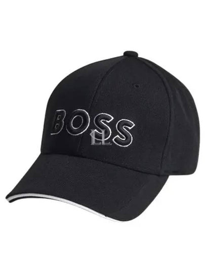 Embroidered Logo Contrast Trimming Ball Cap Black - HUGO BOSS - BALAAN 2