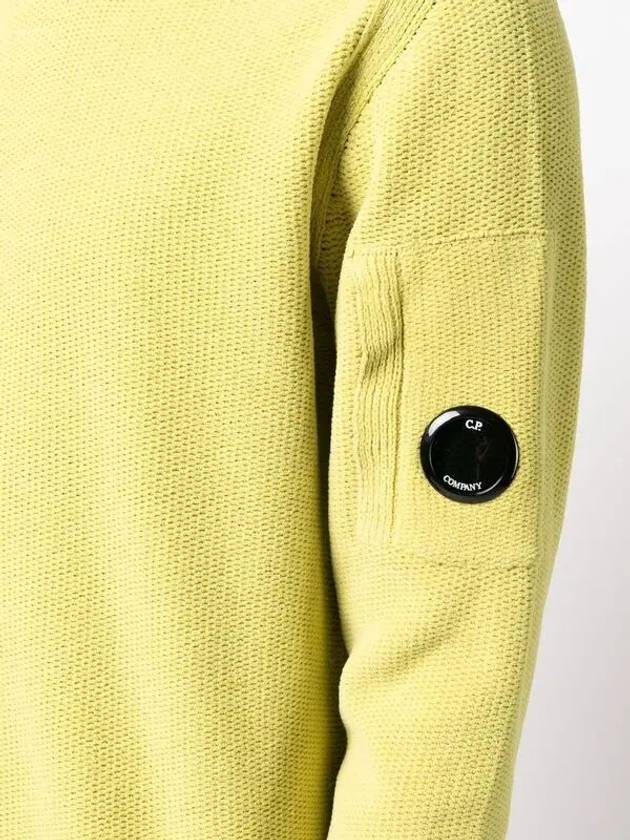 Lens Wappen Crew Neck Knit Top Yellow - CP COMPANY - BALAAN 3